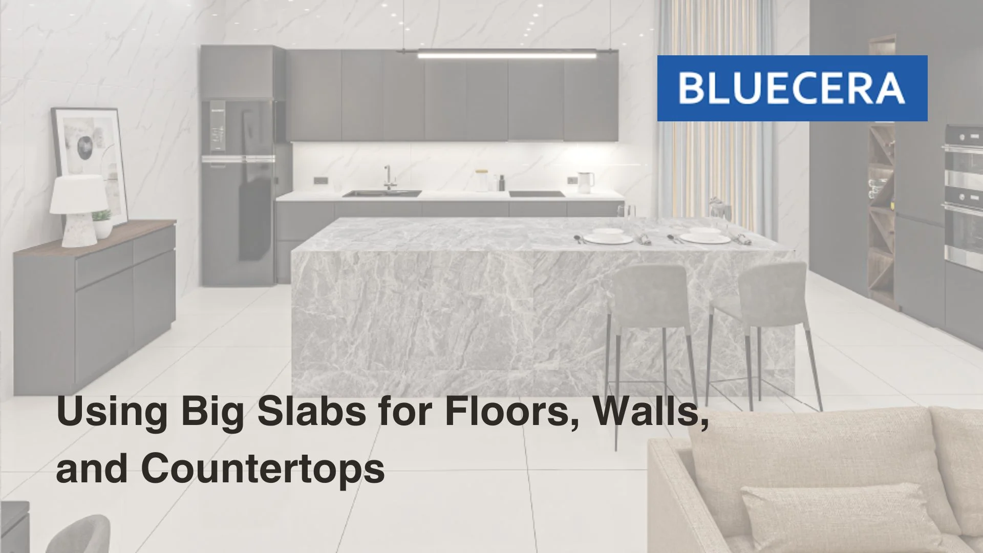 Using Big Slabs for Floors, Walls, and Countertops